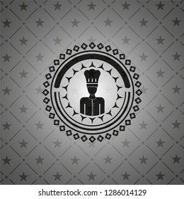 chef icon inside dark badge or emblem