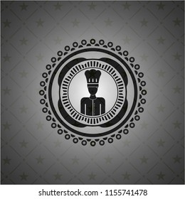 chef icon inside dark emblem