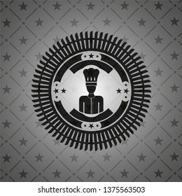 chef icon inside dark emblem
