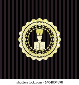 chef icon inside gold emblem