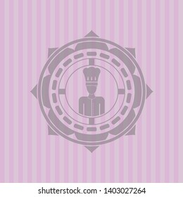 chef icon inside pink icon or emblem