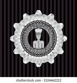 chef icon inside silver badge