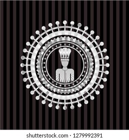 chef icon inside silvery badge