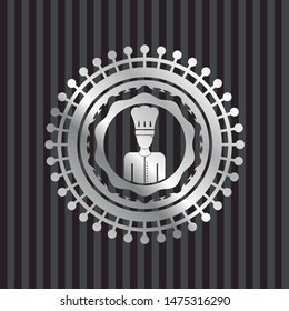 chef icon inside silvery badge