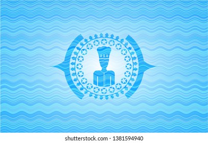 chef icon inside water emblem.