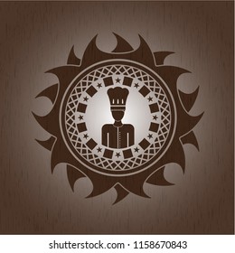 chef icon inside wood emblem