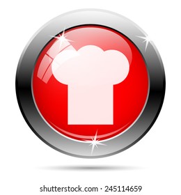 Chef icon. Internet button on white background. 