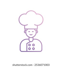 Chef icon isolated on a white background. Vector illustration.