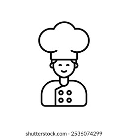 Chef icon isolated on a white background. Vector illustration.