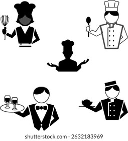 Chef icon isolated on a white background.