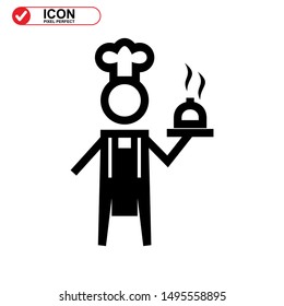 chef icon isolated sign symbol vector illustration - high quality black style vector icons
