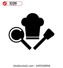 chef icon isolated sign symbol vector illustration - high quality black style vector icons
