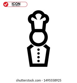 chef icon isolated sign symbol vector illustration - high quality black style vector icons
