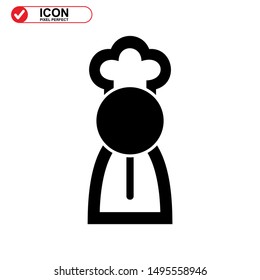 chef icon isolated sign symbol vector illustration - high quality black style vector icons
