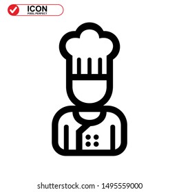 chef icon isolated sign symbol vector illustration - high quality black style vector icons
