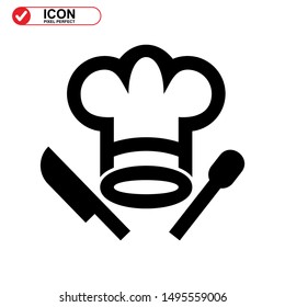 chef icon isolated sign symbol vector illustration - high quality black style vector icons

