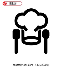 chef icon isolated sign symbol vector illustration - high quality black style vector icons
