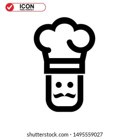 chef icon isolated sign symbol vector illustration - high quality black style vector icons

