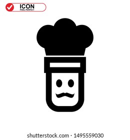 chef icon isolated sign symbol vector illustration - high quality black style vector icons
