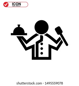 chef icon isolated sign symbol vector illustration - high quality black style vector icons
