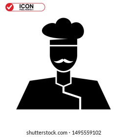chef icon isolated sign symbol vector illustration - high quality black style vector icons
