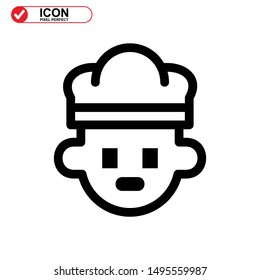 chef icon isolated sign symbol vector illustration - high quality black style vector icons
