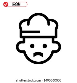 chef icon isolated sign symbol vector illustration - high quality black style vector icons

