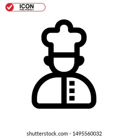 chef icon isolated sign symbol vector illustration - high quality black style vector icons
