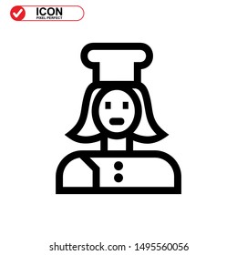chef icon isolated sign symbol vector illustration - high quality black style vector icons
