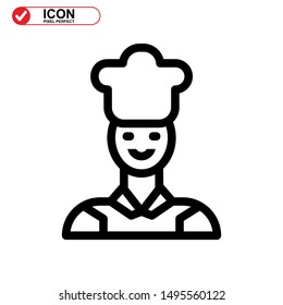 chef icon isolated sign symbol vector illustration - high quality black style vector icons
