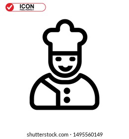 chef icon isolated sign symbol vector illustration - high quality black style vector icons
