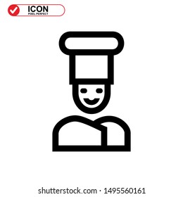 chef icon isolated sign symbol vector illustration - high quality black style vector icons
