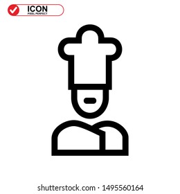 chef icon isolated sign symbol vector illustration - high quality black style vector icons
