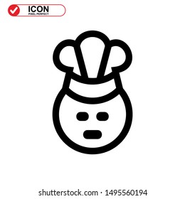 chef icon isolated sign symbol vector illustration - high quality black style vector icons
