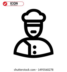 chef icon isolated sign symbol vector illustration - high quality black style vector icons
