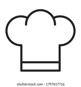 Chef icon isolated vector image. Cooking, culinary class, restaurant logotype design element.