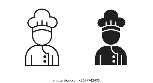 Linha de ícone Chef. Ilustração vetorial eps 10