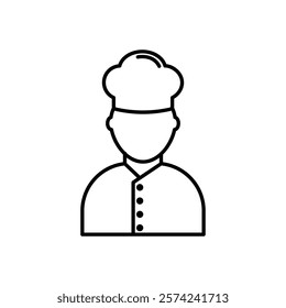 Chef icon linear logo isolated