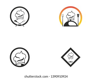 Chef icon logo design vector