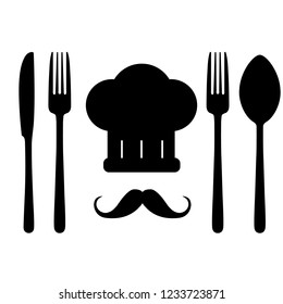 Chef icon, logo on white background