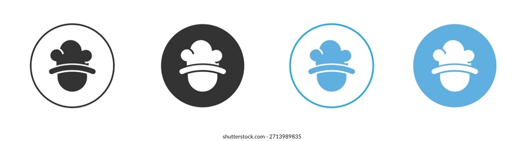 Conjunto de diseño de Plantilla de logotipo de icono de chef