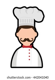 Chef icon. Menu and kitchen design. Vector graphic