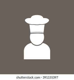Chef Icon on Dark Gray Color. Eps-10.