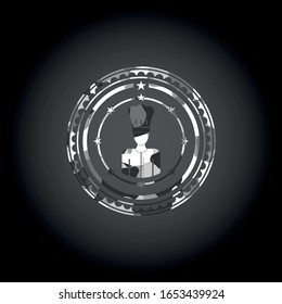 chef icon on grey camo pattern