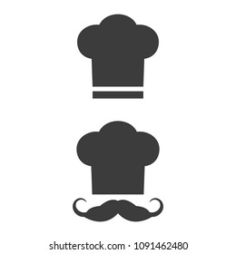 Chef icon on the white background. Vector Illustration