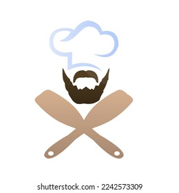 chef icon on a white background, vector illustration