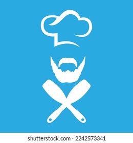 chef icon on a white background, vector illustration