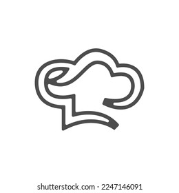 icono de chef en fondo blanco, ilustración vectorial