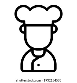 Chef icon with outline style. Suitable for website design, logo, app and ui.