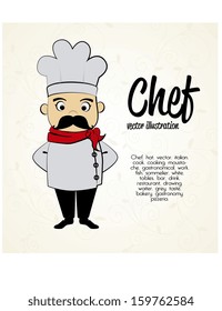 chef icon over white background  vector illustration